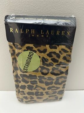Vintage Ralph Lauren Leopard Print Standard Pillowcases